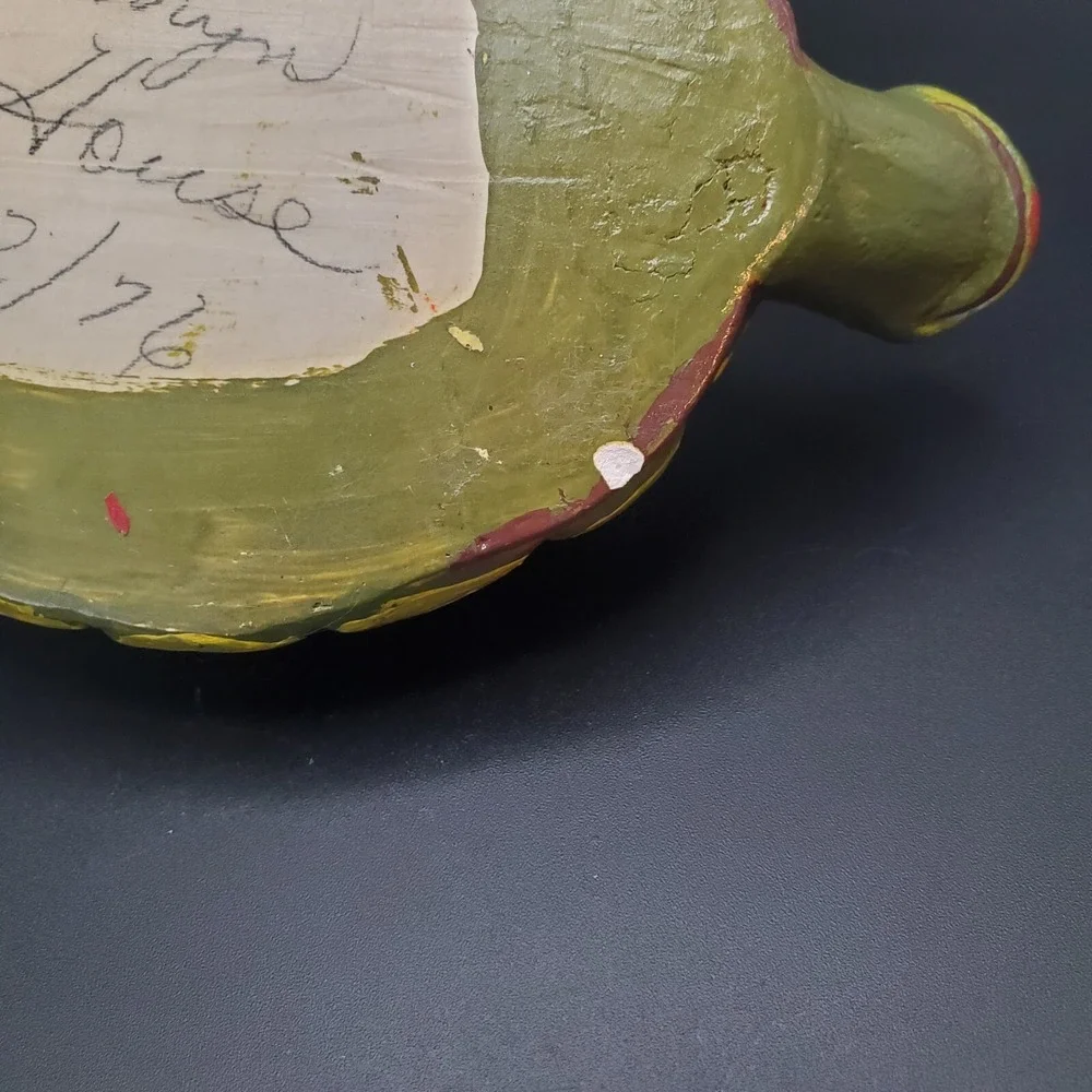 Vintage 1976 Ceramic Handpainted Turtle. Shelf Or Desk Sitter